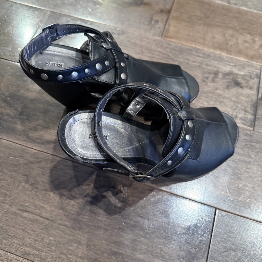 Apt. 9 Black Studded Mules